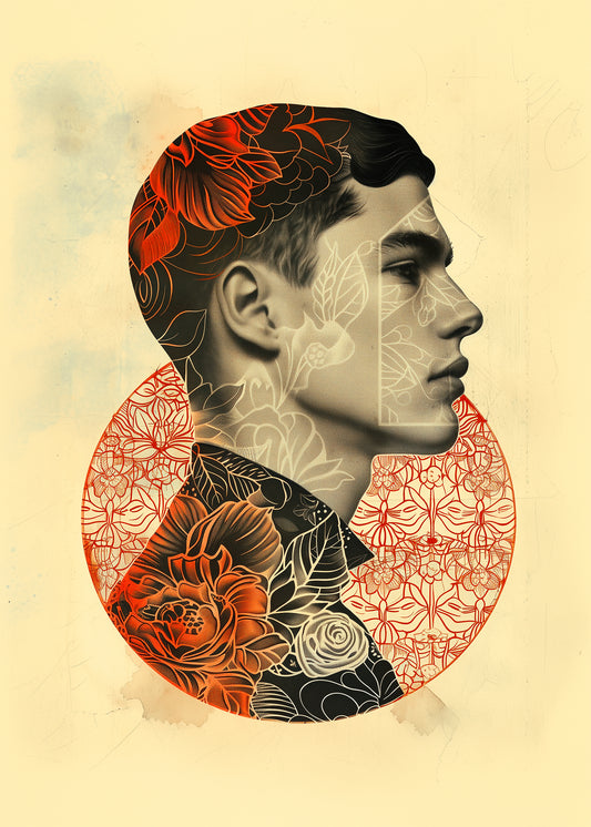 - Floral Fusion #1 - "Harmony Art Poster"