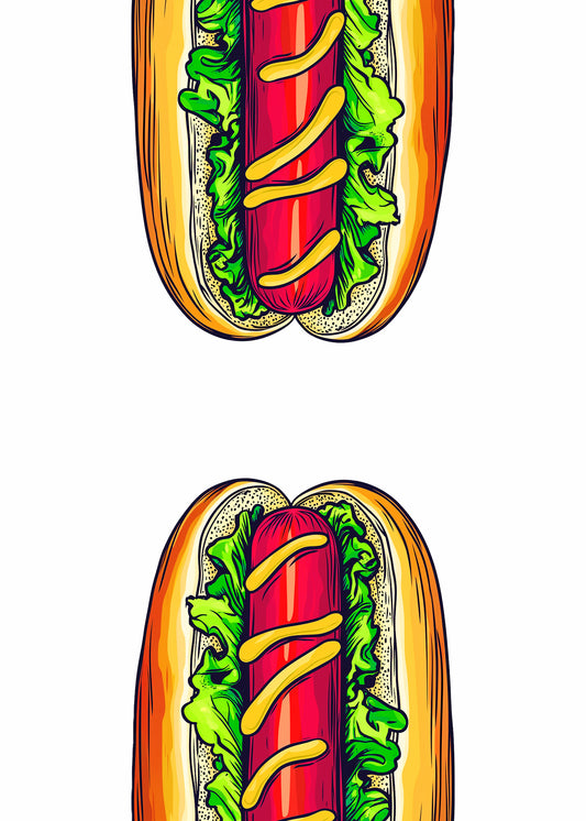 - Hot dog #1 - "Half-Cut Design Poster"
